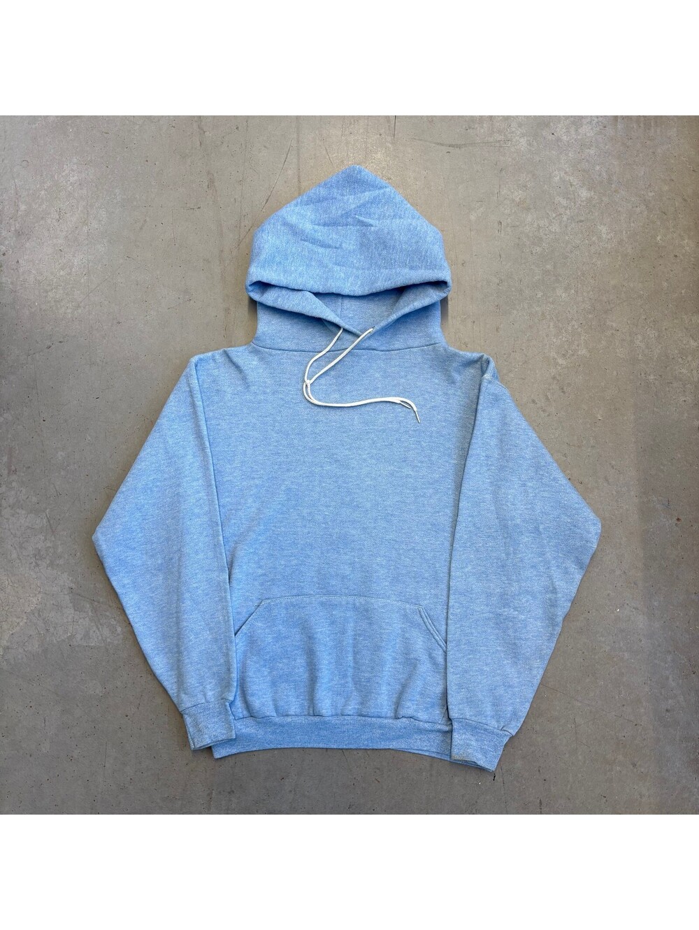 Vintage 70s Russell Athletic Blank Pullover True Vintage Hoodie Medium Blue